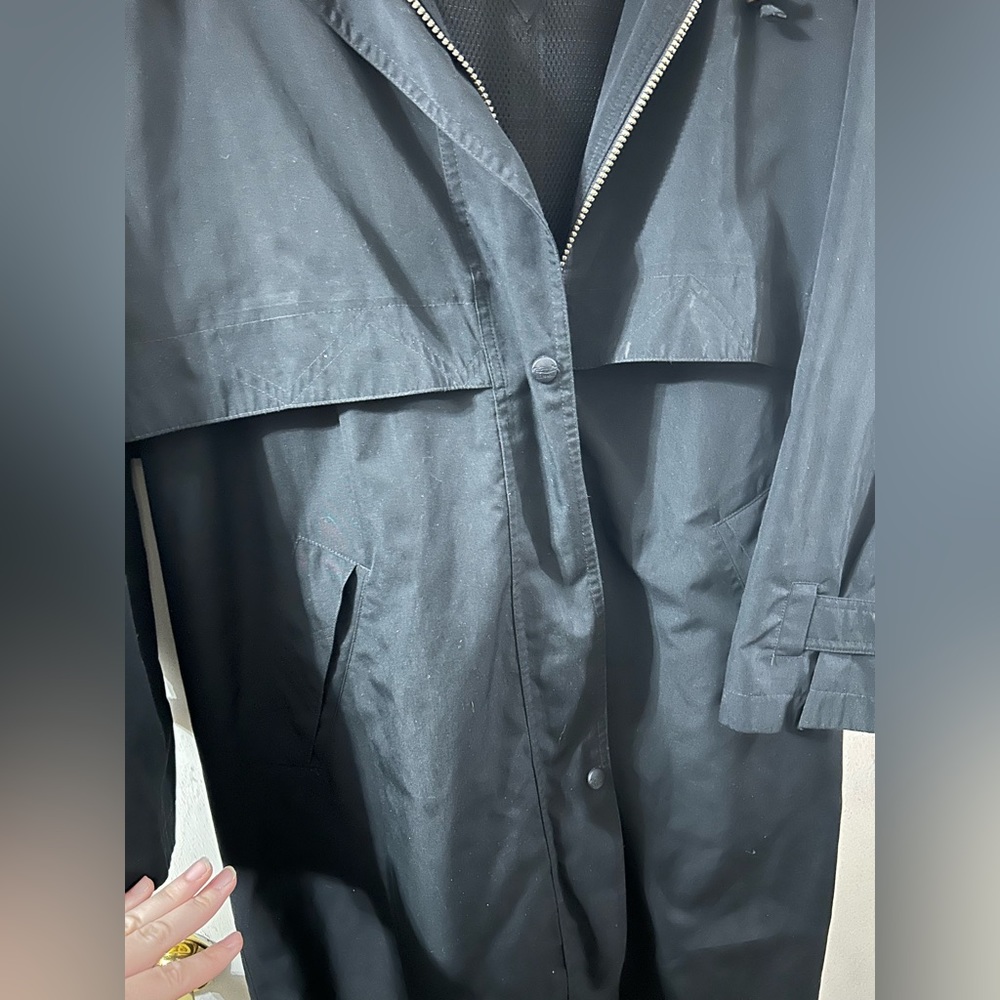 Vintage L.L. Bean, long black trenchcoat